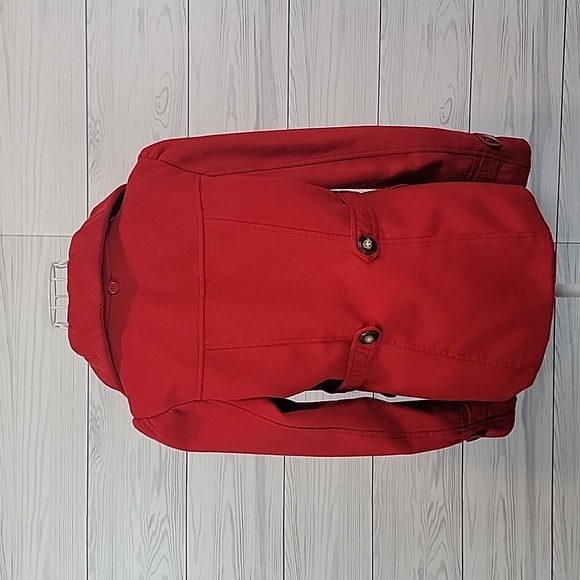 Pink Envelope Red Double-Breasted Coat Womens Size M - Picture 6 of 12